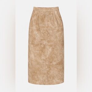 J. Christopher Genuine Pig Suede Midi Skirt – Great Vintage Condition